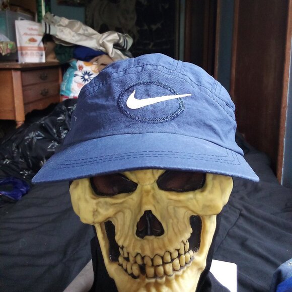 Vintage Nike 5 Panel Running Strap Hat Cap - Picture 1 of 7